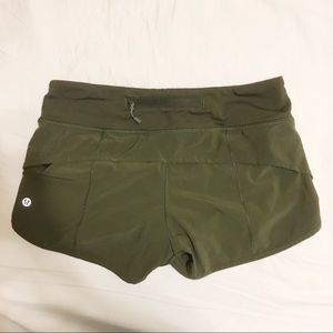 Lululemon Speed Short - Size 4 (Dark Olive)